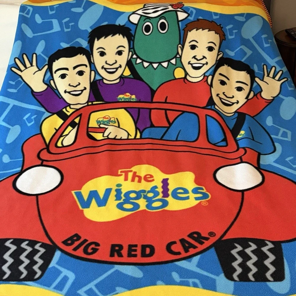 The Wiggles Big Red Car Fleece Throw Blanket 46x63 Original Cast Dorothy